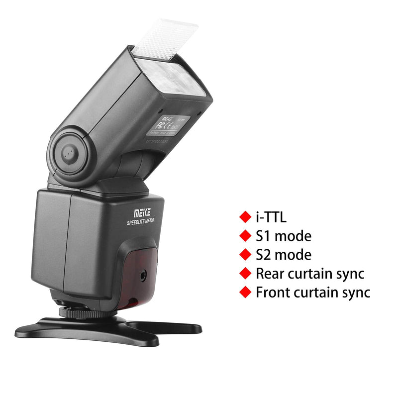 Meike MK430 TTL Professional Camera Flash Speedlite Compatible with Canon EOS Cameras 5D III 6D 60D 450D 500D 550D 600D 650D 700D T6 T3i Adison Tek MK-430