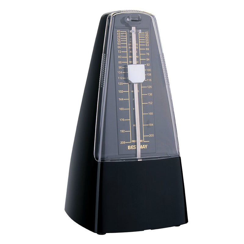 High Accuracy Mechanical Drumer Metronome with Audible Click and Bell Ring for Pianoist, Black