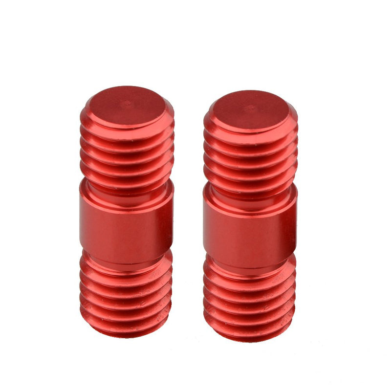 CAMVATE M12 Thread Rod Extension Connector (Red) for 15mm Rail Support System (2 Pieces)