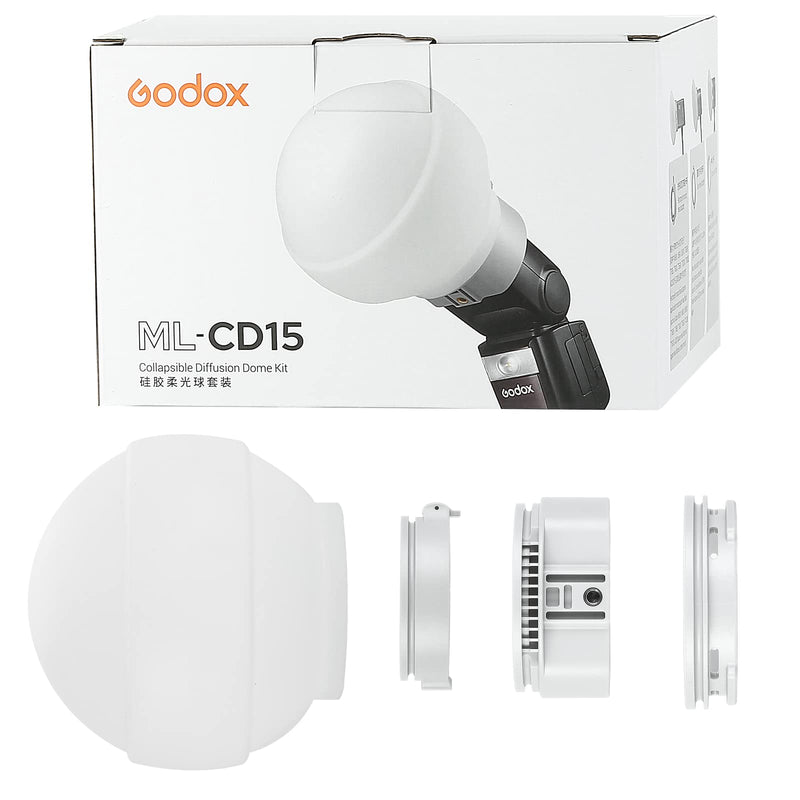 [AUSTRALIA] - Godox ML-CD15 Diffusion Dome Kit for Godox V1 AD100 H200R V860 V850 TT685 TT600 AD200 ML30 ML60 AD100Pro AD200Pro AD300Pro AD400Pro 