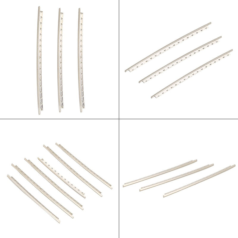 Zerone Fret Wires, 20pcs Guitar White Copper Fret Wire Fretwire Set Accessory for Folk Guitars