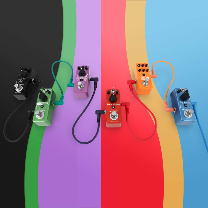 [AUSTRALIA] - Donner 6 Inch Colored Guitar Effect Pedal Patch Cables 6 Packs 