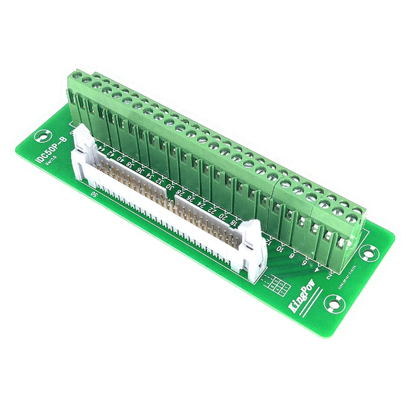 [AUSTRALIA] - Molence IDC50 2x25 Pins 0.1" Male Header Breakout Board, C45 DIN Rail Mounting Terminal Block Connector for PLC MCU 