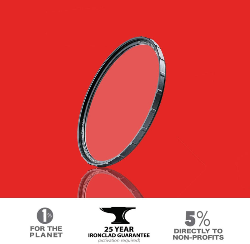 72mm X2 UV Filter for Camera Lenses - UV Protection Photography Filter with Lens Cloth - MRC8, Nanotec Coatings, Ultra-Slim, Traction Frame, Weather-Sealed by Breakthrough Photography 72mm Circular