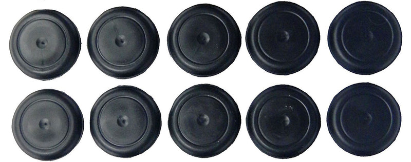 3/4" 0.75 inch Black Rubber Plugs for Flush Mount Body and Sheet Metal Holes Qty 10