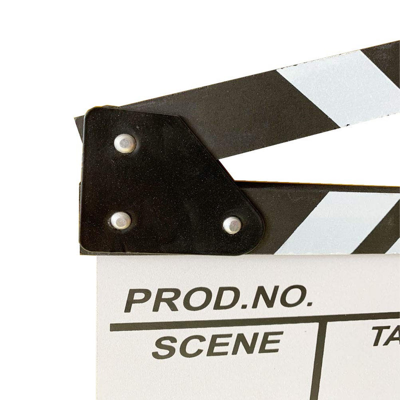 [AUSTRALIA] - BERON Professional Vintage TV Movie Film Clap Board Slate Cut Prop Director Clapper (White) White 