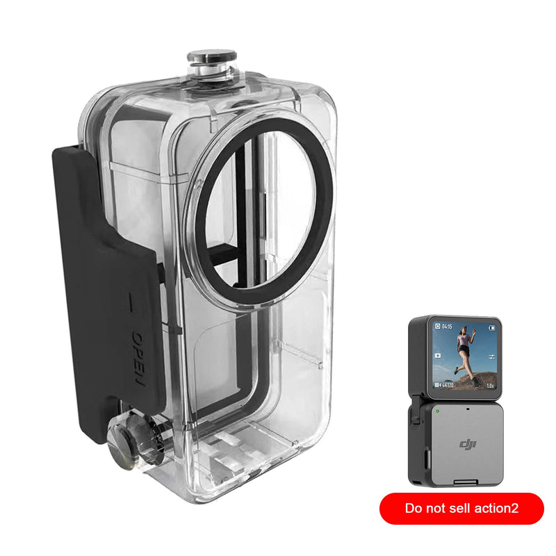 Waterproof Housing for DJI Action 2, Protective Case Diving Shell Accessories for Action2 Underwater Action Camera