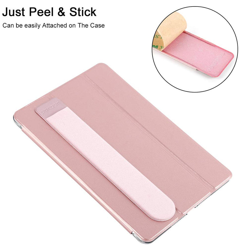 Spessn Compatible for Pencil Holder Sticker, Elastic Lycra Stylus Pocket iPad Screen Pen Protective Pouch Adhesive Sleeve for Pencil - Rose Gold 2 Pack 2pc