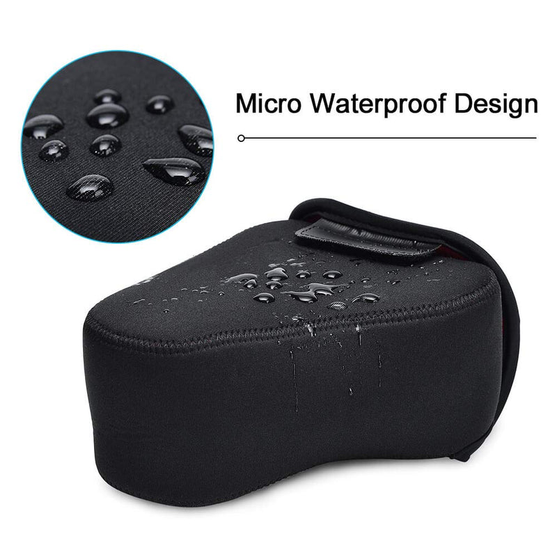CADeN DSLR SLR Camera Sleeve Case with Neoprene Protection, Compatible for Nikon, Canon, Pentax, Sony and More Black Large
