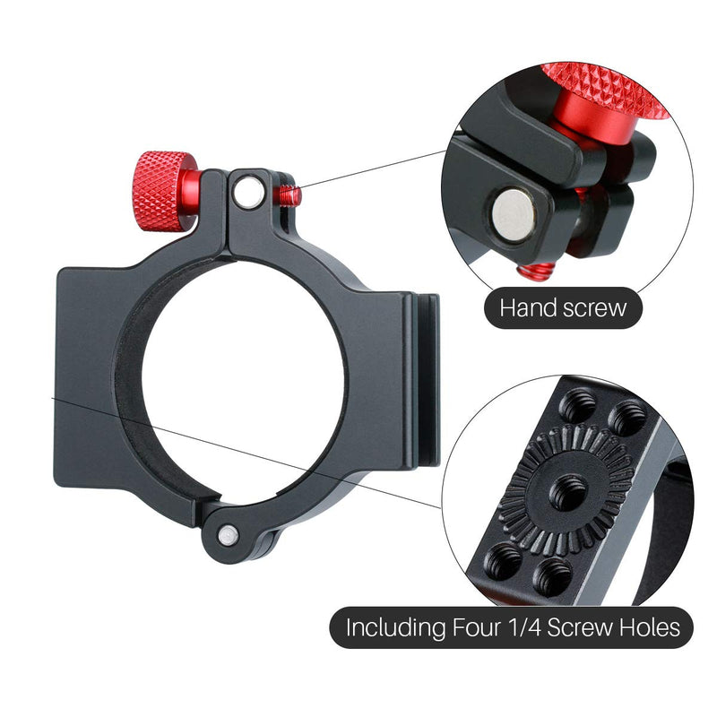 Smooth 4 Rode Clamp Ring Extension Adapter with Cold Shoe for Zhiyun Smooth 4, Applied to Rode Microphone/LED Video Light/Monitor Vlogging