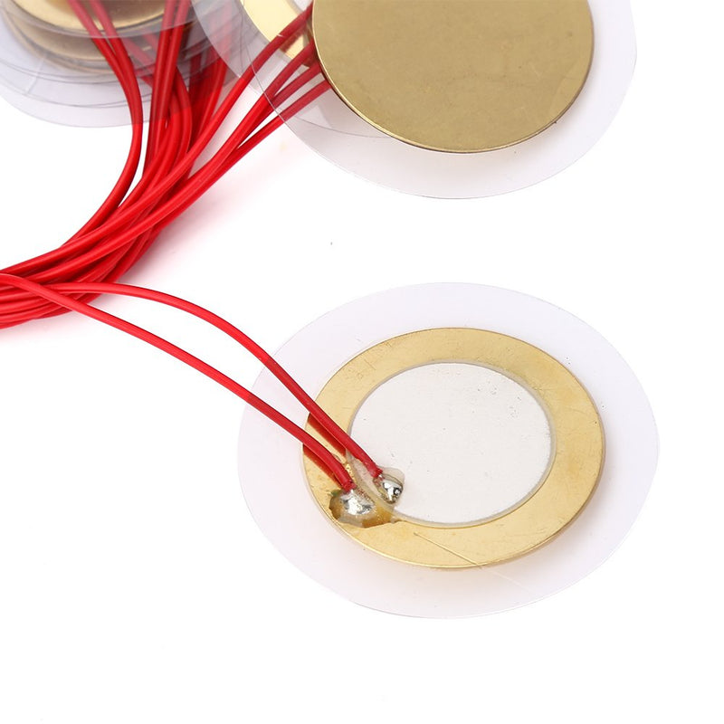 20PCS 35mm Prewired Piezo Elements Buzzer Sounder Sensor Trigger Drum Disc