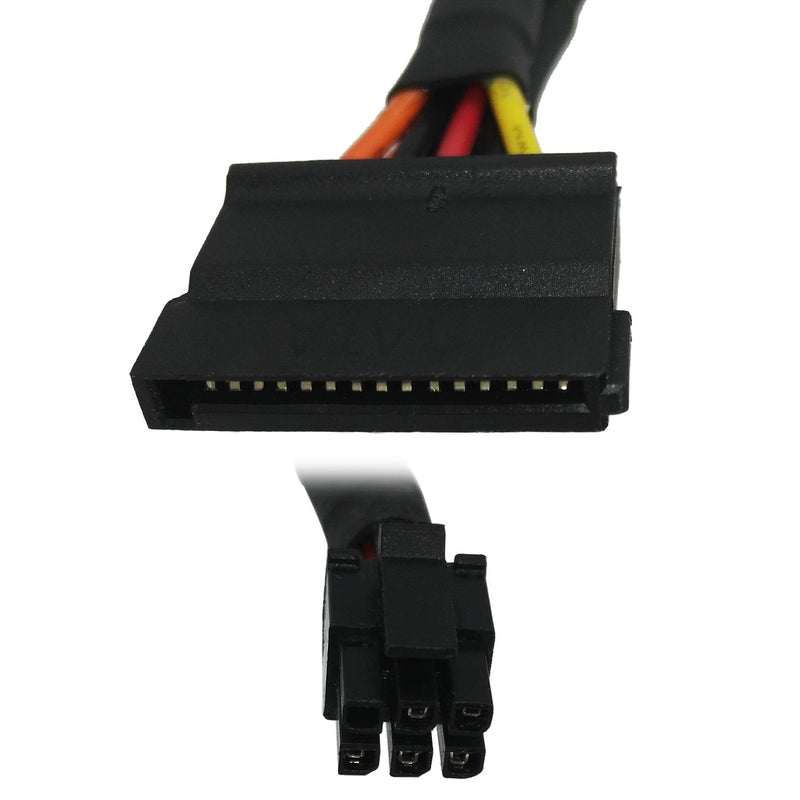 COMeap SATA 15 Pin x2 to Mini 6 Pin ATX Compatible with Dell Inspiron 3653 3650 HDD SATA Power Cable 13-inch(33cm)