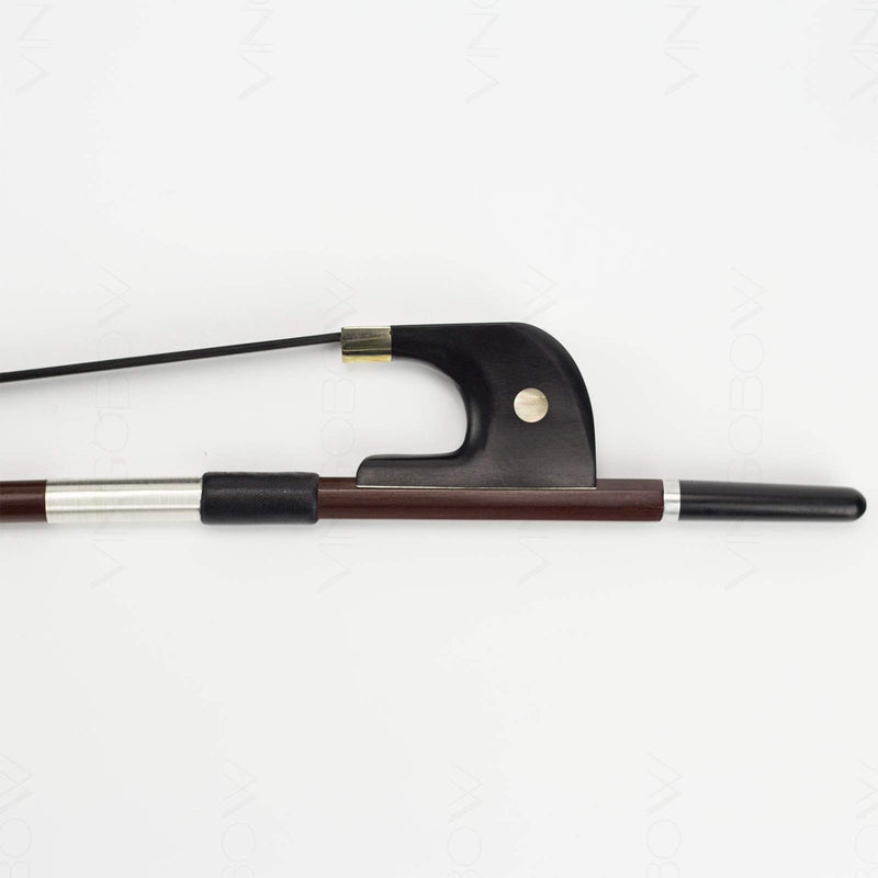 Upright Double Bass Bow Half 1/2 Size German Model Brazilwood Stick 300BGB 72cm Straight Smooth Tuner Ebony Frog Natural Black Horse Hair Deep Powerful and Wild Tone