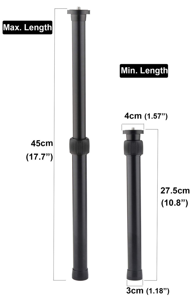 AFFVO Universal Extension Rod/Tripod Pole for Ronin S/SC Crane 2 Moza Air 2 (2 Section Extendable, Black)