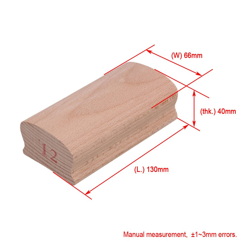 Yibuy 12# Wood Radius Sanding Blocks for Guitar Bass Fret Leveling Fingerboard Luthier Tool