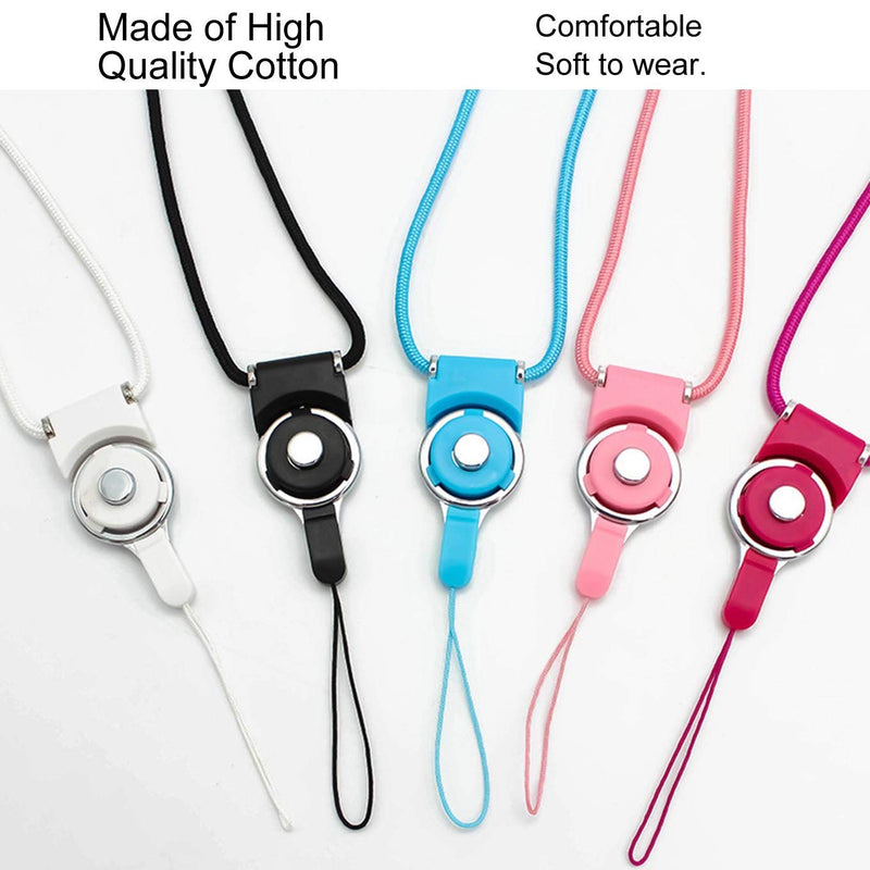 3pack Detachable Neck Strap Band Long Lanyard - Ideal for iPhone Cell Phone Smartphone Cell Phone Camera iPod mp3 mp4 USB Flash Drive ID Card Badge with a Lanyard Hole (Pink+Blue+White) pink+blue+white 3Pack