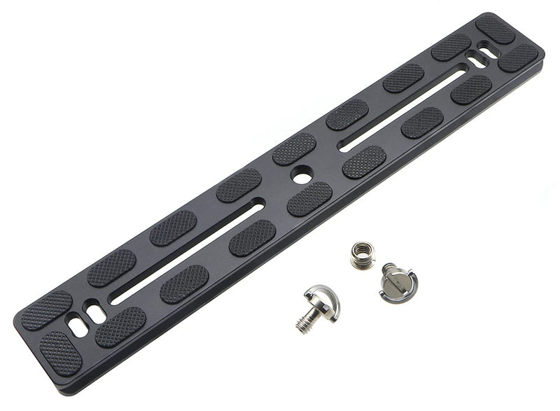 HITHUT PU-250 250mm Universal Long Quick Release Plate Dual Dovetail Slide Rail with D-Ring Screw for Ball Head Tripod Mount DSLR Camera Arca Swiss Compatible
