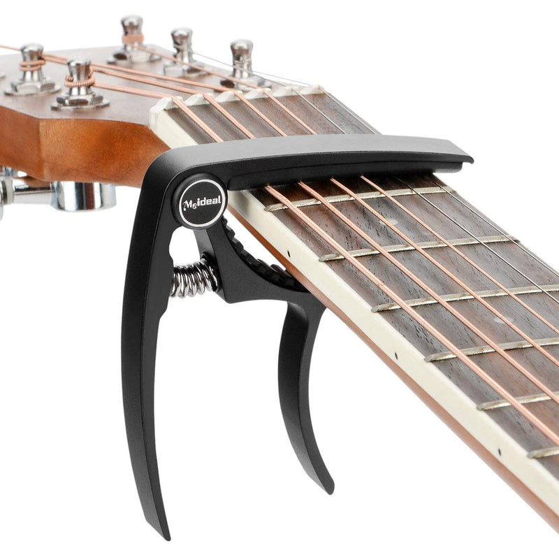 Guitar Capo, for Acoustic & Electric Guitar Capo - Ultra Lightweight Aluminum Metal Kapo for 6 String Guitar(MMS-Black) Black
