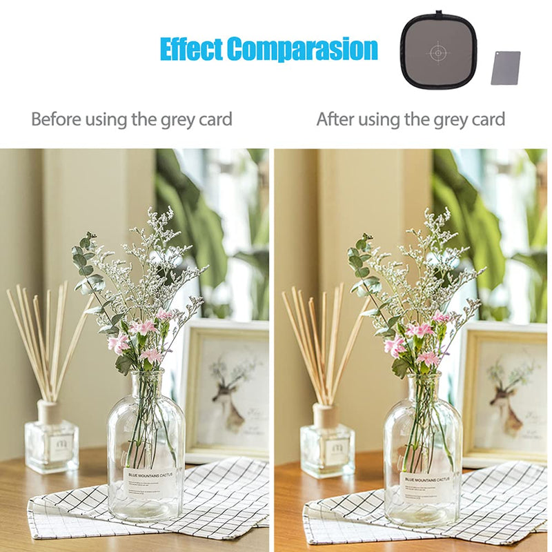 [AUSTRALIA] - RENIAN Small Grey White Balance Card 18 and Grey Reference Reflector Board with Carrying Bag Photography Card Custom Calibration Camera Checker Video, DSLR and Film 