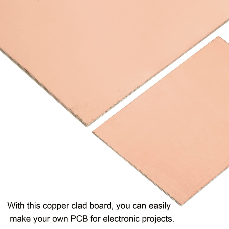 MECCANIXITY Copper Clad Board FR4 Double-Sided Prototyping PCB Boards for Circuits Projects, 180mm x 120mm/100mm x 70mm, Pack of 10