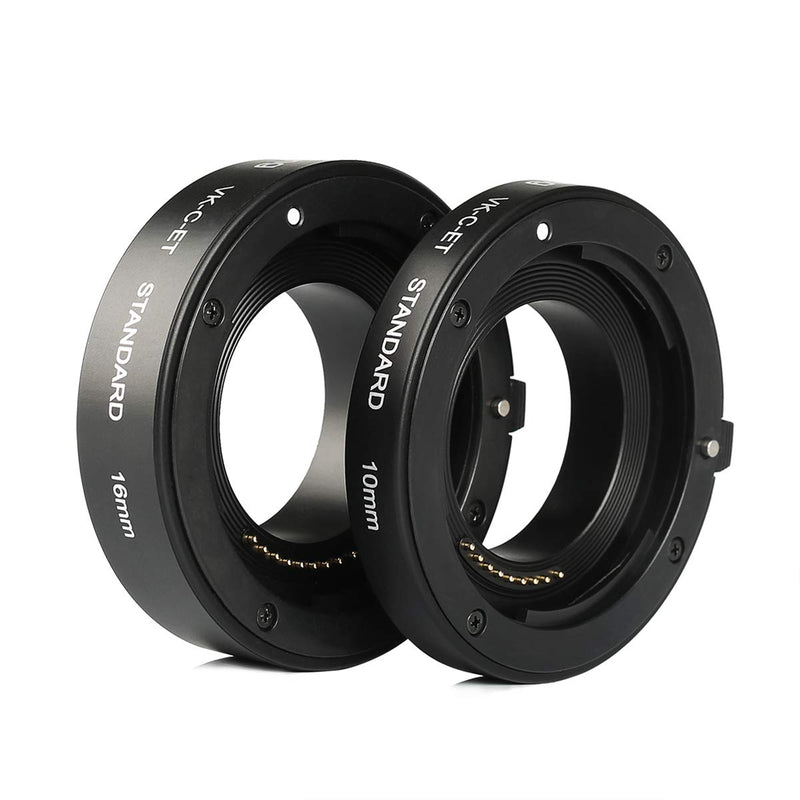 Voking VK-C-ET 10mm+16mm Metal AF Auto Focus Macro Close-up Extension Tube Adapter Ring Kit for Canon Mirrorless M2 M3 M5 M6 M10 M50 M100 M200 EOS-M Cameras