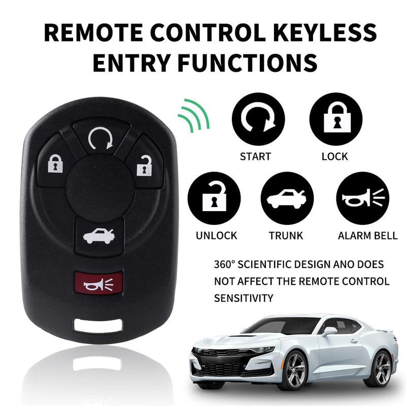 Raryloy Keyless Entry Remote Key Fob for 2005 2006 2007 Chevy Corvette Cadillac STS M3N65981403