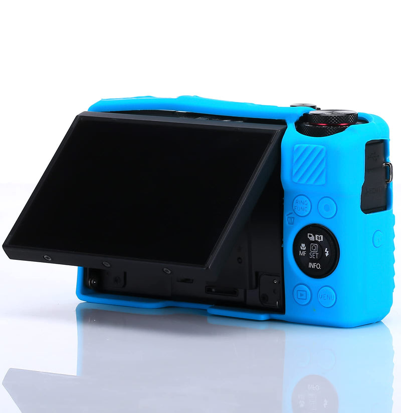 G7X Mark II Case G7X Mark III Case G7X Camera Silicone Case Ultra-Thin Lightweight Rubber Soft Silicone Case Bag Cover for Canon PowerShot G7X G7X Mark II G7X Mark III+ Microfiber Cloth (Blue) Blue