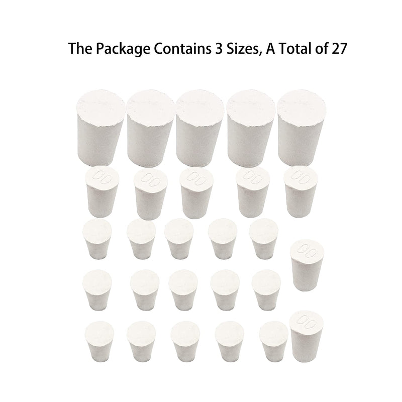 [AUSTRALIA] - Dielianyi 27PCS Rubber Stopper for Salt and Pepper Shakers, Ceramics Piggy Bank 3 Sizes Replacement Round Rubber Stoppers, Rubber Hole Plug, Rubber Insert Salt Pepper Shaker Jars Jugs Crafts Holes 
