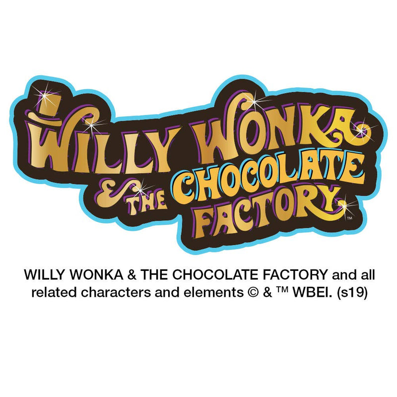 Willy Wonka and the Chocolate Factory Wonka Bar Logo White Metal Cowbell Cow Bell Instrument