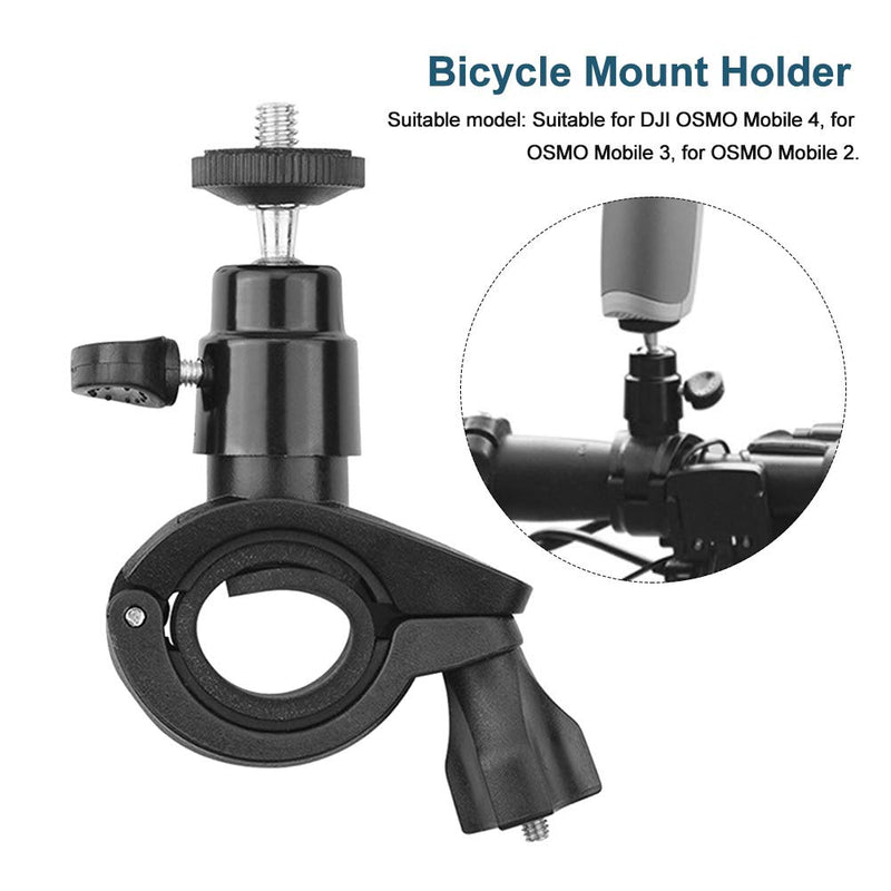 CALIDAKA Bike Bracket Gimbal Stabilizer,for Osmo Mobile 4/Mobile 3/Mobile 2 Bicycle Mount Holder Clip,Bike Clamp Handheld Gimbal Stabilizer Accessories 1.02x3.6x2.2inch Black