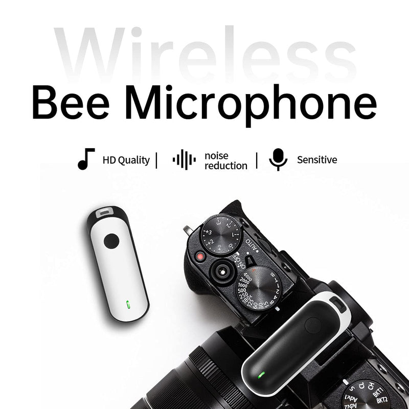 Wireless Lavalier Microphone for iPhone/Android/Computer/Camera,Portable Rechargeable Professional Clip on Mic Lapel Microphone System, mic for Video, Recording, Interview, Live Stream - Bomaite T8