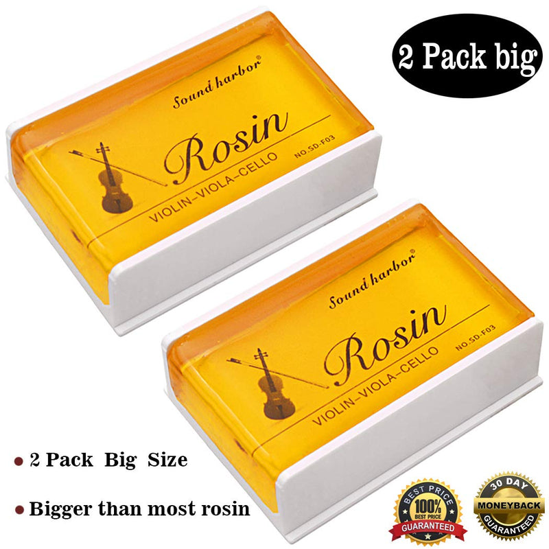 Rosin 2 pack Big size Rosin Natural Rosin for Violin Cello Viola Bows (Yellow) Yellow