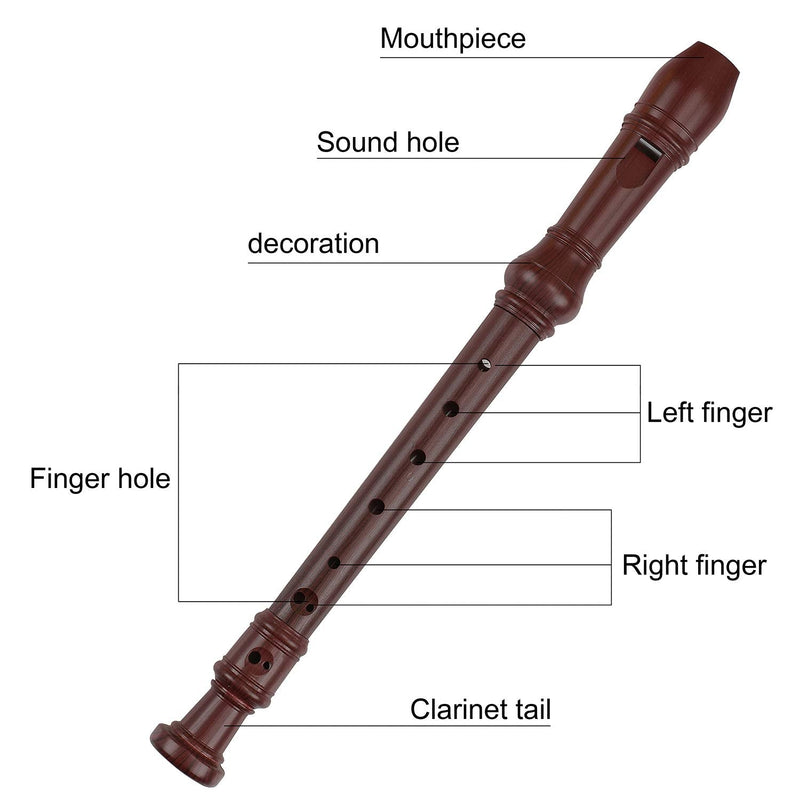 Recorder 8 Hole Treble Flute Descant Flauta Soprano Recorder Professional Clarinet German Style C Key for Student Adults Teach Begainer Class