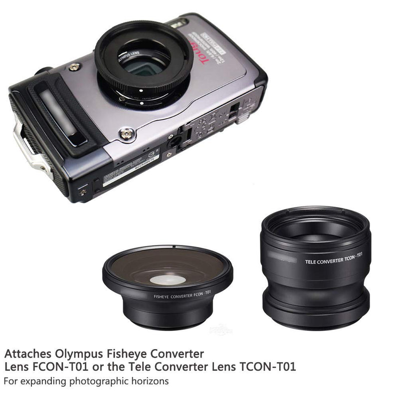 Lens Kit for Olympus Tough TG-6 TG-5 TG-4 TG-3 TG-2 TG-1, Conversion Lens Adapter + 40.5mm UV Filter + Lens Cap, Replaces Olympus CLA-T01 Lens Adapter Converter