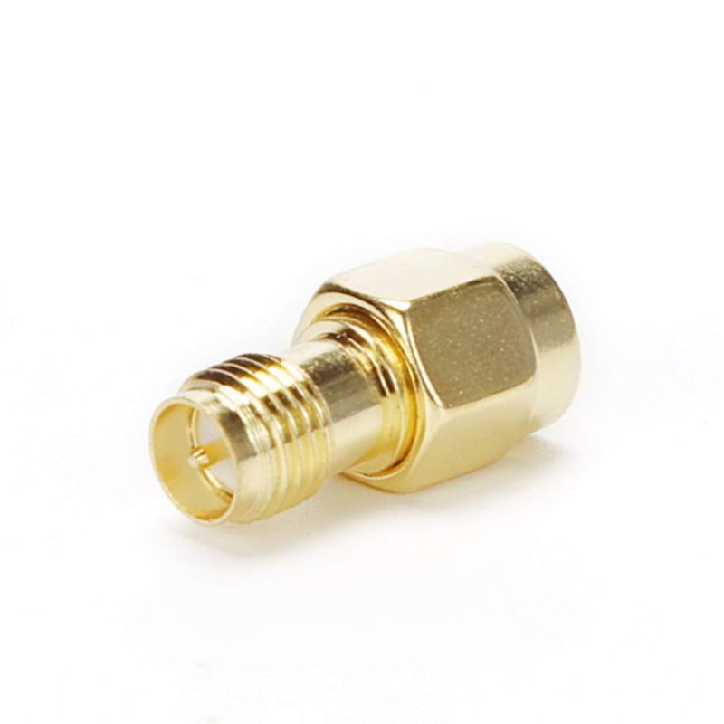 TLS.eagle SMA Connector SMA Male to RP-SMA Female Adapter Gold Plated Pack of 8