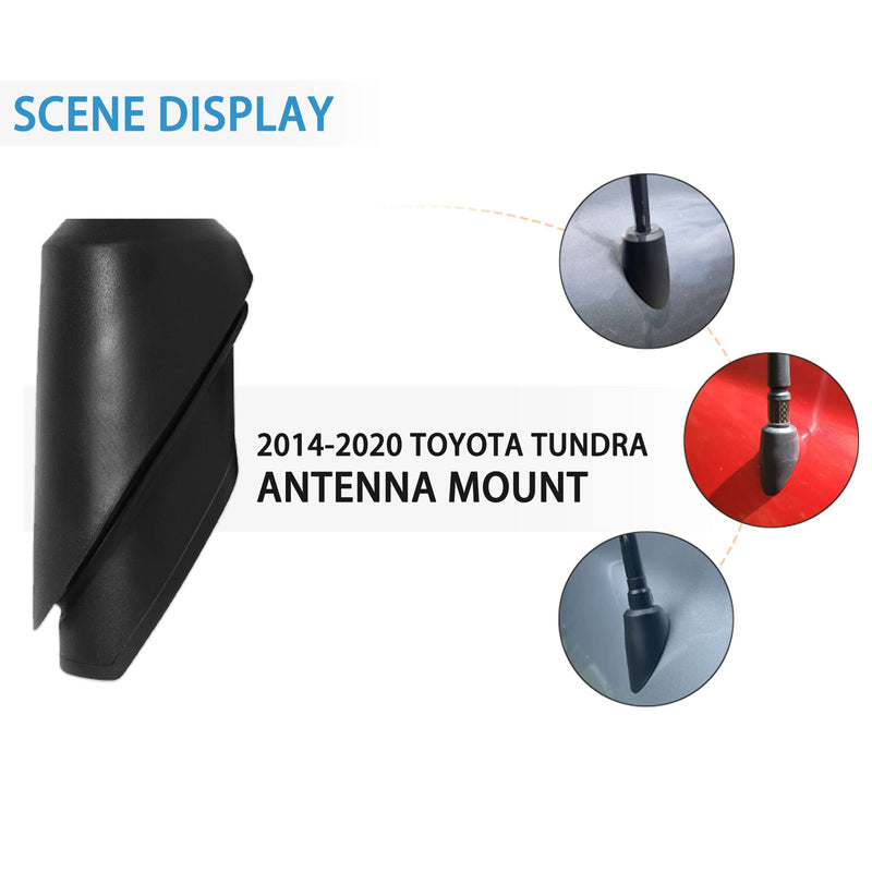 Anina Antenna Base for Toyota Tundra 2014 2015 2016 2017 2018 2019 2020 86392-0C030 Antenna Ornament Grommet Rubber Mount Car Radio Antenna Bezel For 2014-2020