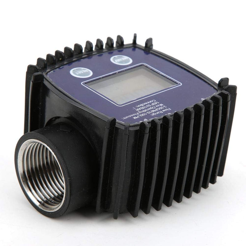Flow Meter, K25 1 in Female Thread Flowmeter Digital Display Liquid Flow Sensor 10-120L/MIN, for Petroleum, Chemical, Pharmaceutical(Blue) Blue