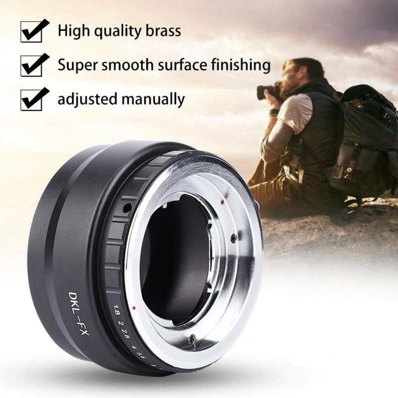 Tonysa DKL-FX Aluminium Alloy Manual Focusing Lens Adapter Ring for Voigtlander/Schneider DKL Lens to Fit for Fuji FX Camera Body