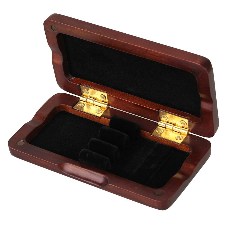 BQLZR Maroon Wooden Oboe Reed Case with Smooth Spray Lacquer Surface for 3pcs Oboe Reeds