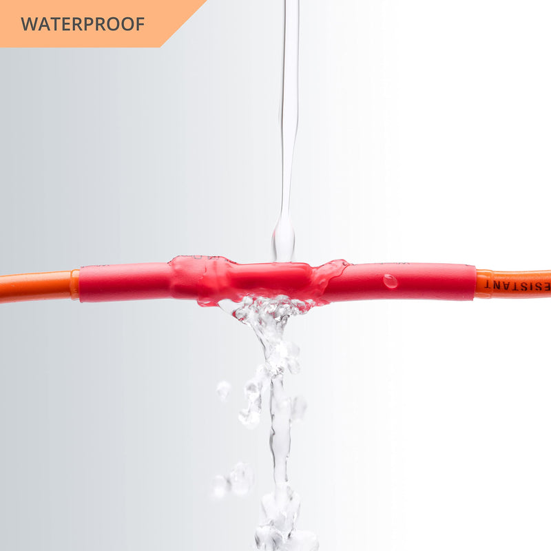 Wirefy 1/4" Heat Shrink Tubing - 4:1 Ratio - Adhesive Lined - Marine Grade Heat Shrink - 50 Feet Roll - Red 1/4" - 50 Feet
