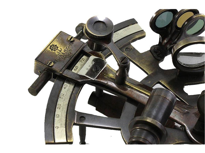ROORKEE INSTRUMENTS (INDIA) A NAUTICAL REPRODUCTION HOUSE Navel Gifts Antiqued Brass Sextant Kelvin & Hughes Replica