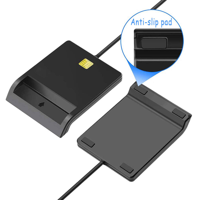USB Smart Card Reader DOD Military Access CAC Card Reader ID Card/CAC/SD/Micro SD（TF）/SIM/IC Bank Card Reader,Compatible with Windows XP/Vista/7/8/10, Mac OS 10.6-10.10 and Linux. (Small)