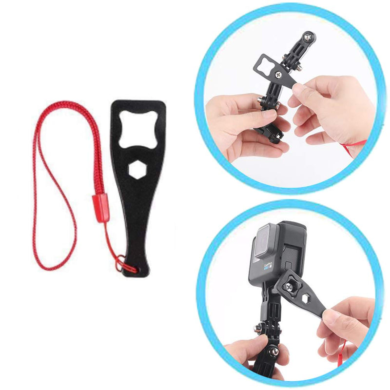 Walway Motorcycle Helmet Chin Mount Kit for GoPro Hero 8/ 7/ (2018)/ 6/ 5 Black/ 4 Session, DJI OSMO Action, YI Action Camera and More
