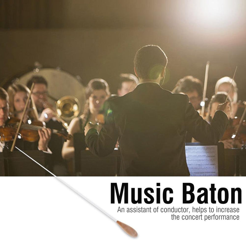 Musical Conductor Baton, 15" Pearwood Handle Lightweight Music Band Conducting Baton for Choral Symphony Concert