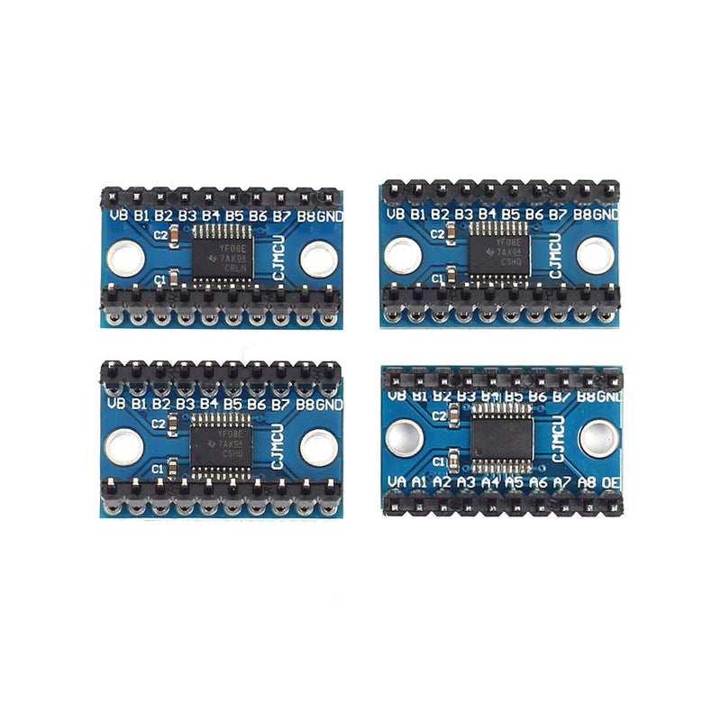 Icstation TXS0108E 8 Channel Logic Level Converter 3.3V 5V Bi-Directional High Speed Shifter for Arduino Raspberry Pi IIC I2C SPI (Pack of 4)