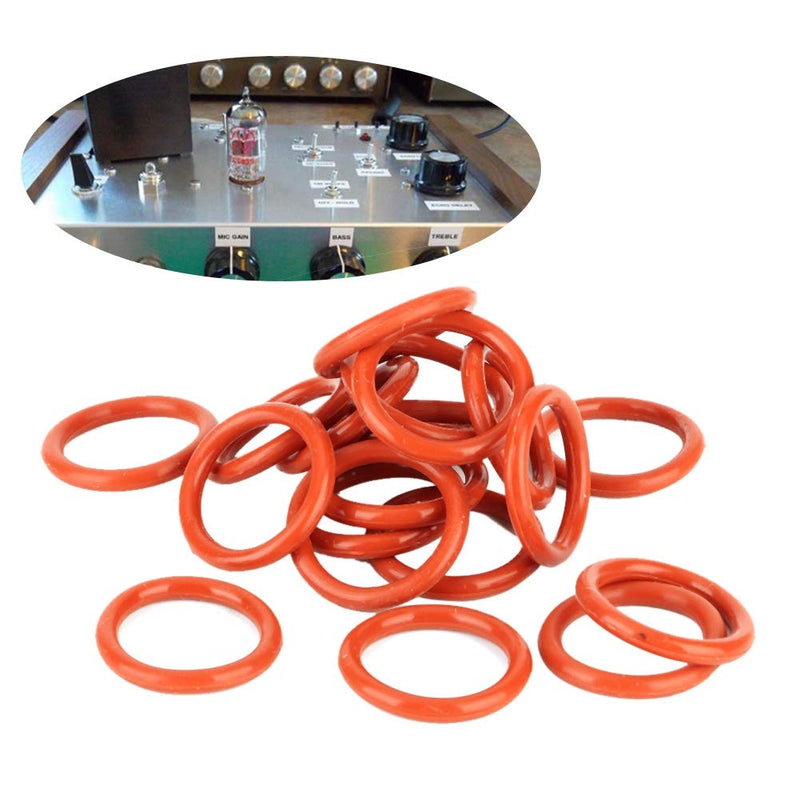 [AUSTRALIA] - 20pcs Tube Damper Rings Fit for 12AX7 12AU7 12AT7 12BH7 EL84 Thickness Tube Dampers Silicone O-Ring Amp 