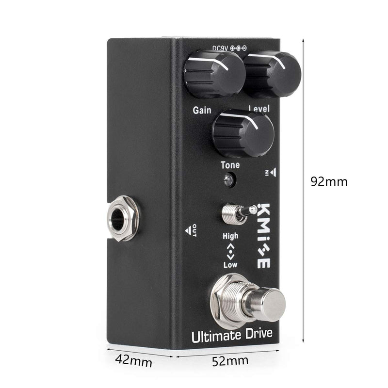 [AUSTRALIA] - lotmusic Ultimate Drive Electric Guitar Effects Pedal Mini Single Type DC 9V True Bypass Black 