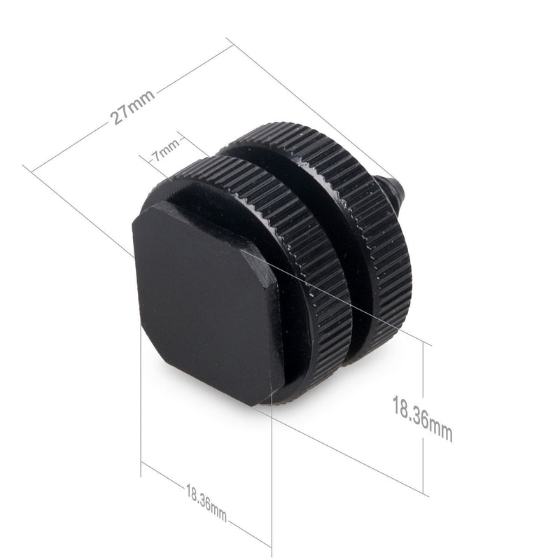 SLOW DOLPHIN 1/4 Inch Hot Shoe Mount Adapter Tripod Screw for DSLR Camera Rig(2 Packs)