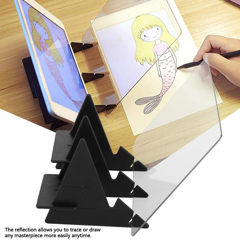 FTVOGUE DIY Drawing Tracing Pad Optical Projector Line Painting Copy Board Panel Reflection Sketching Copy Pad with 5 Brackets