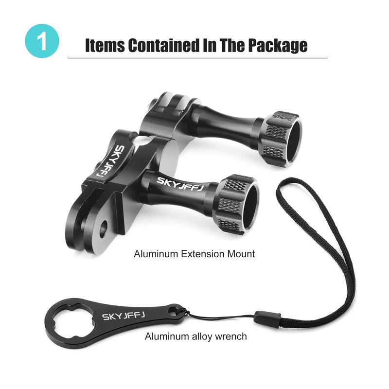 Aluminum Ball gopro Handlebar Mount, 360 Rotation and Lock Any Direction, Shock-Resistant, Compatible with Gopro Max Hero 9 8 DJI OSMO Action Camera